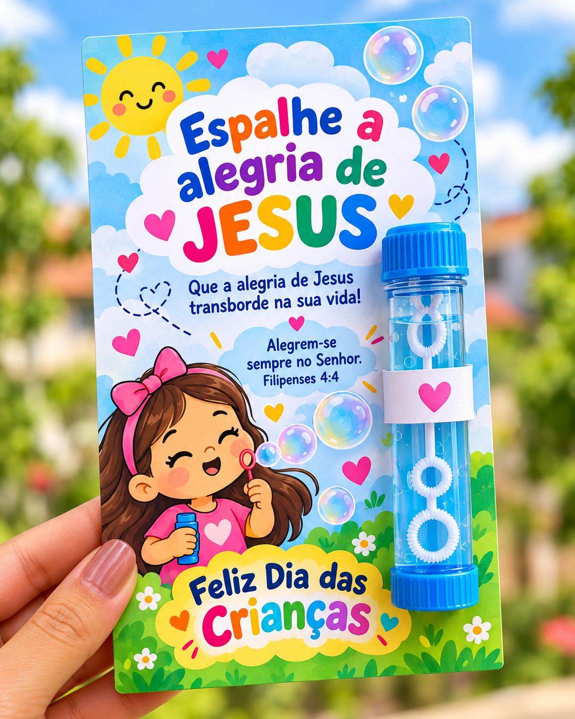 Bolha de Sabão — Espalhe a alegria de Jesus