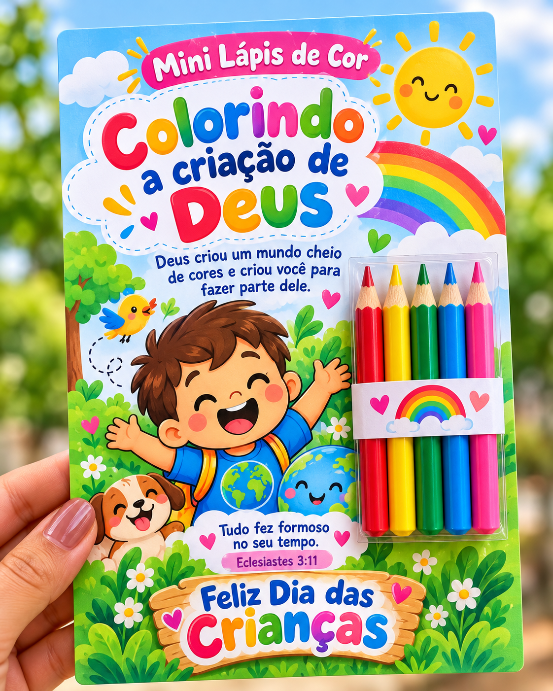 Mini Lápis de Cor — Colorindo a criação de Deus